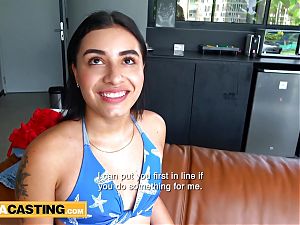 Latina Casting - 19yo Small Tits Babe Takes Huge Dick In Her Teen Cunt